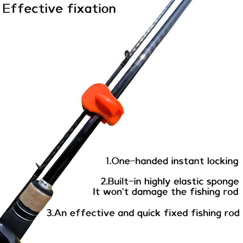 Fishing Rod Rack - 2Pcs Quick-Attach Fishing Rod Clip Tool-Free