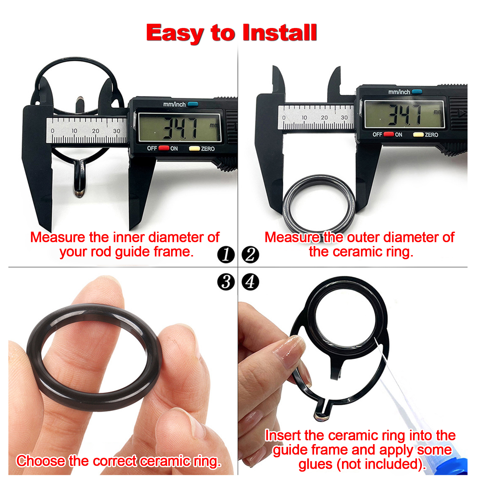 Fishing Rod Guide Repair Kit C - Fishing Rod Repair Kit 评论和价格