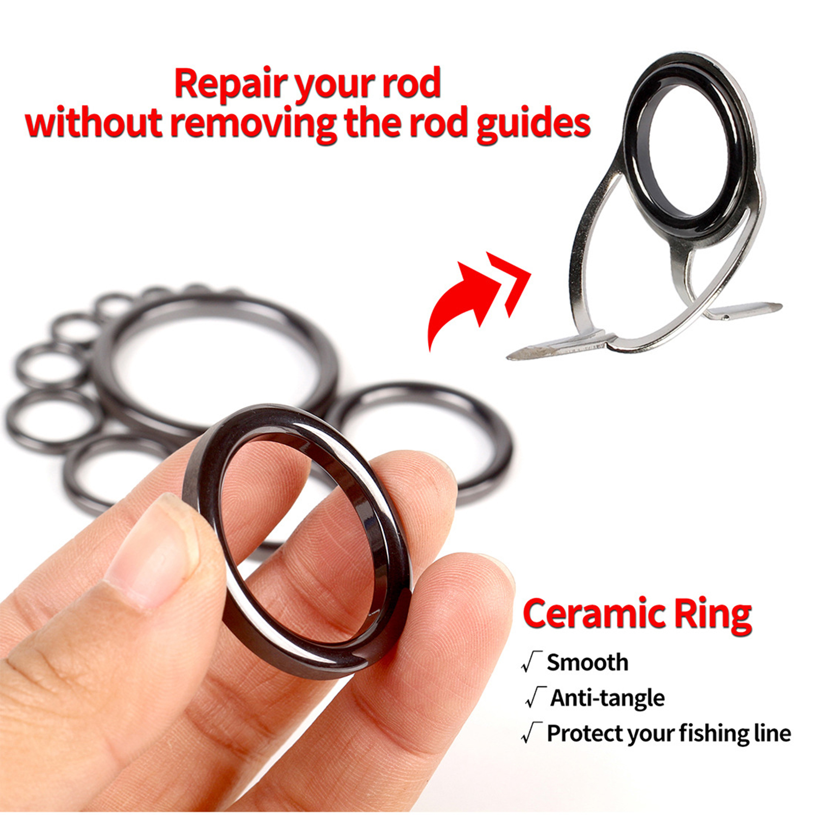 Fishing Rod Guide Repair Kit C - Fishing Rod Repair Kit 评论和价格
