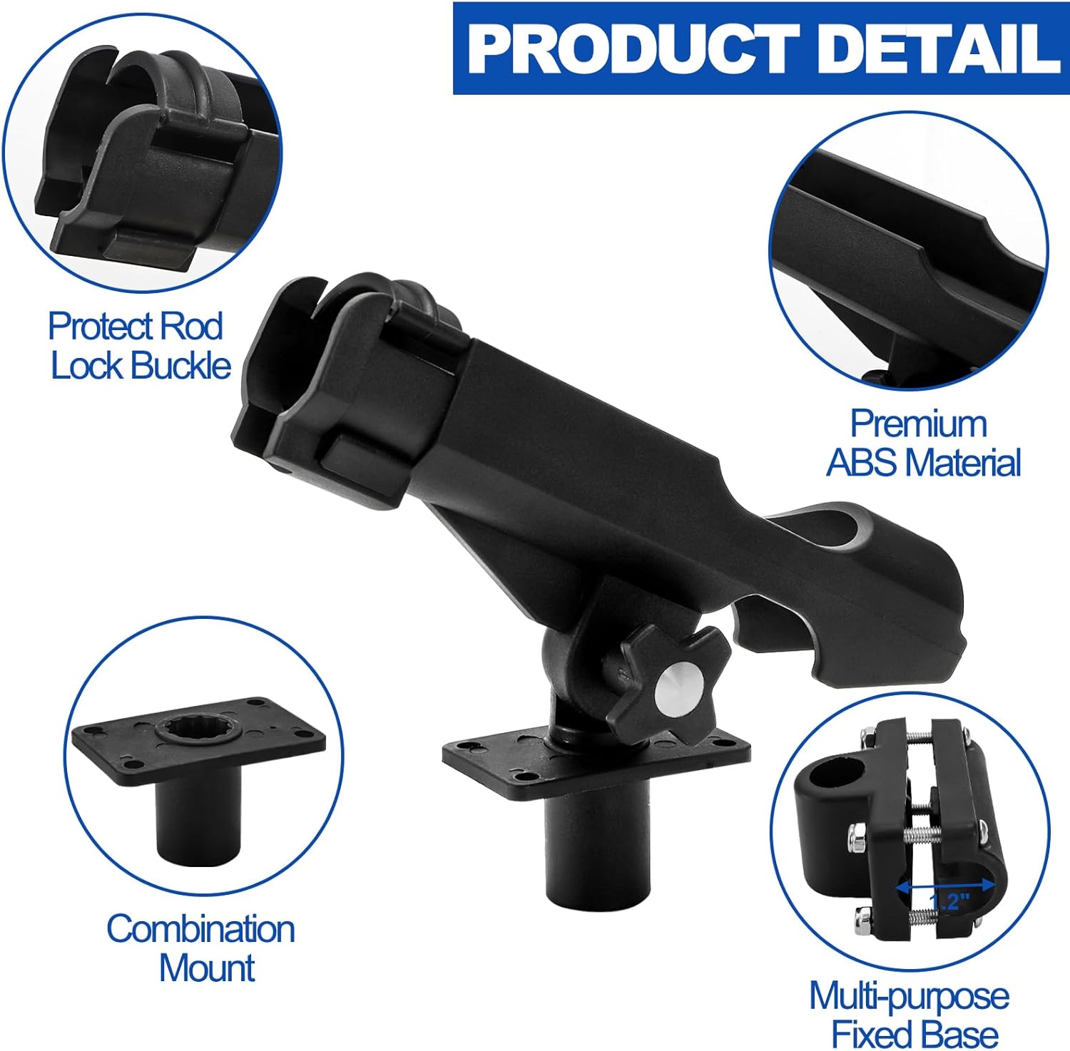 2 Pack Fishing Rod Holder with - Fishing Rod Boat 评论和价格
