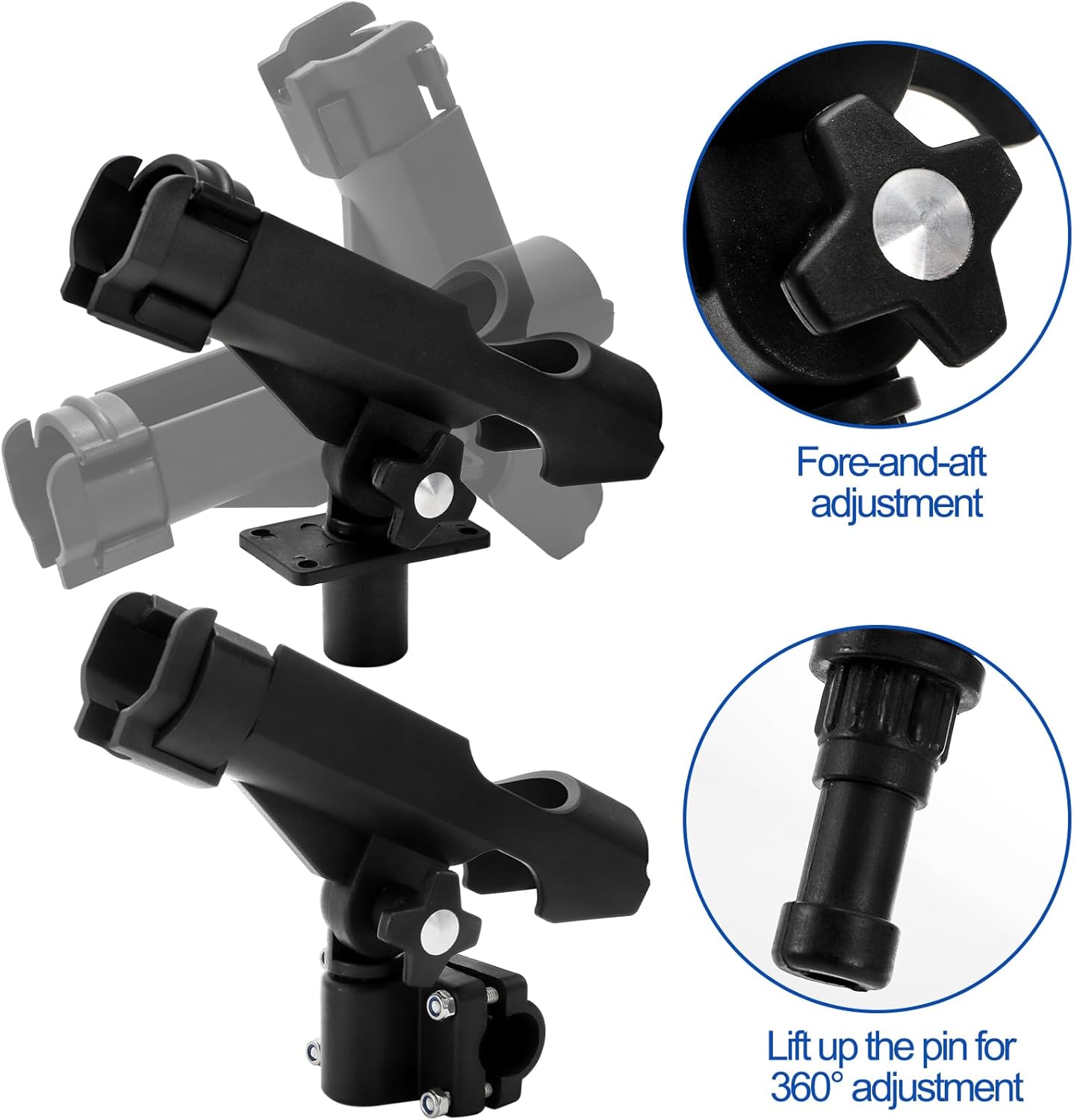 2 Pack Fishing Rod Holder with - Fishing Rod Boat 评论和价格