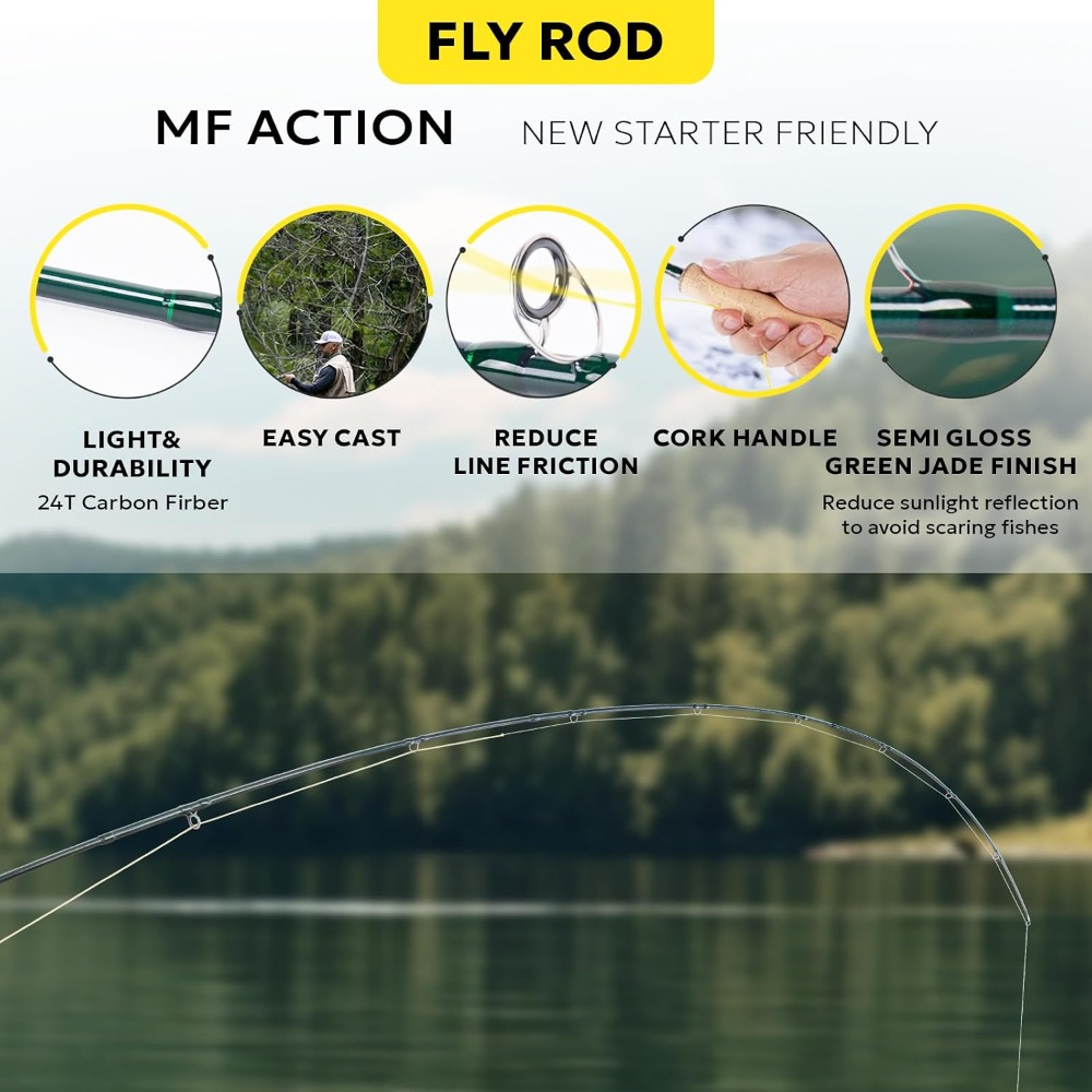 Fly Fishing Rod Combo Starter  - Fishing Rod Case 评论和价格