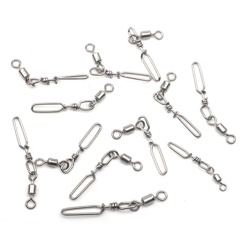 10Pcs Stainless Steel Quick Sn - Fishing Rod Casting 评论和价格