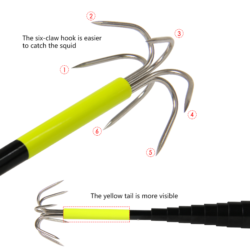 4/3M Telescopic Squid Gaff Anc - Fishing Rod Casting 评论和价格