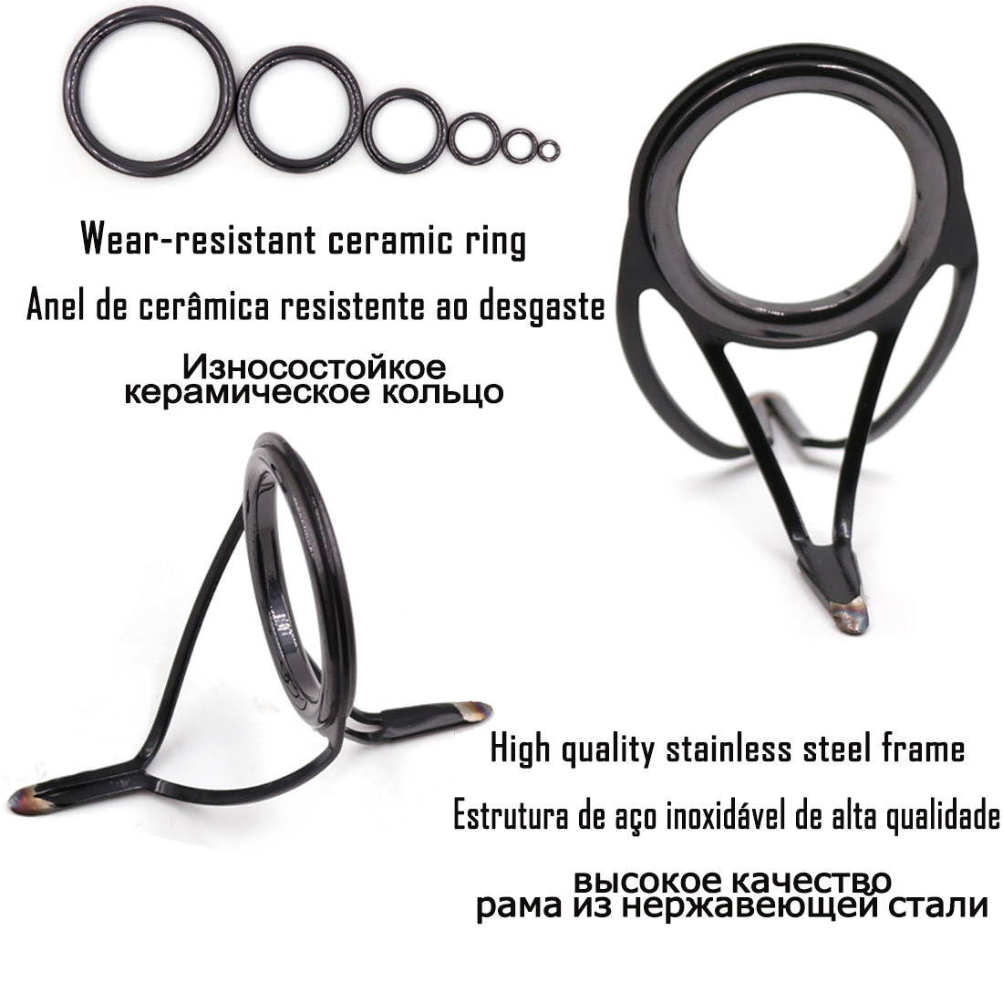 9KM OB Curved Rod Guide Kit 10 - Fishing Rod Casting 评论和价格