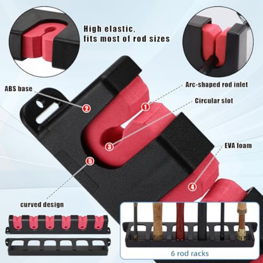 6set Fishing Rod Holders for 1 - Fishing Rod Rack 评论和价格