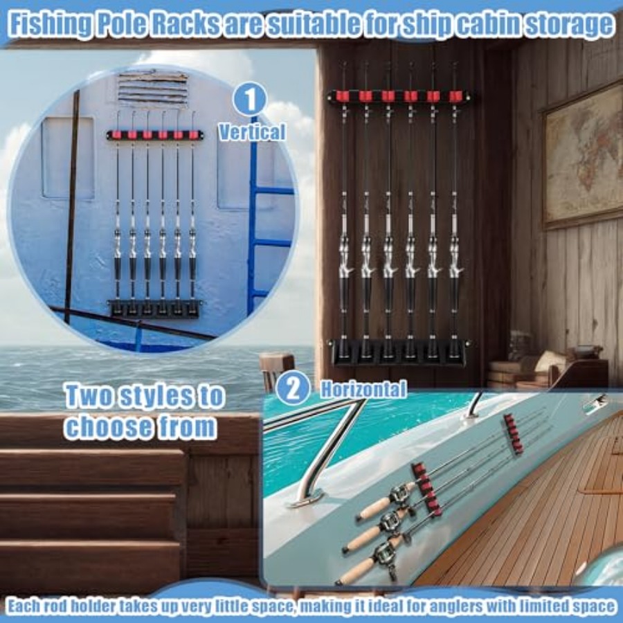 6set Fishing Rod Holders for 1 - Fishing Rod Rack 评论和价格
