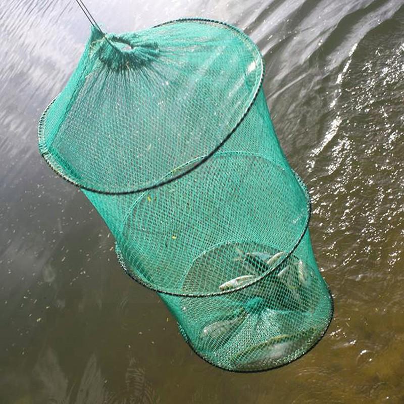 Folding Round Nylon Mesh Metal - Fishing Rod Casting 评论和价格