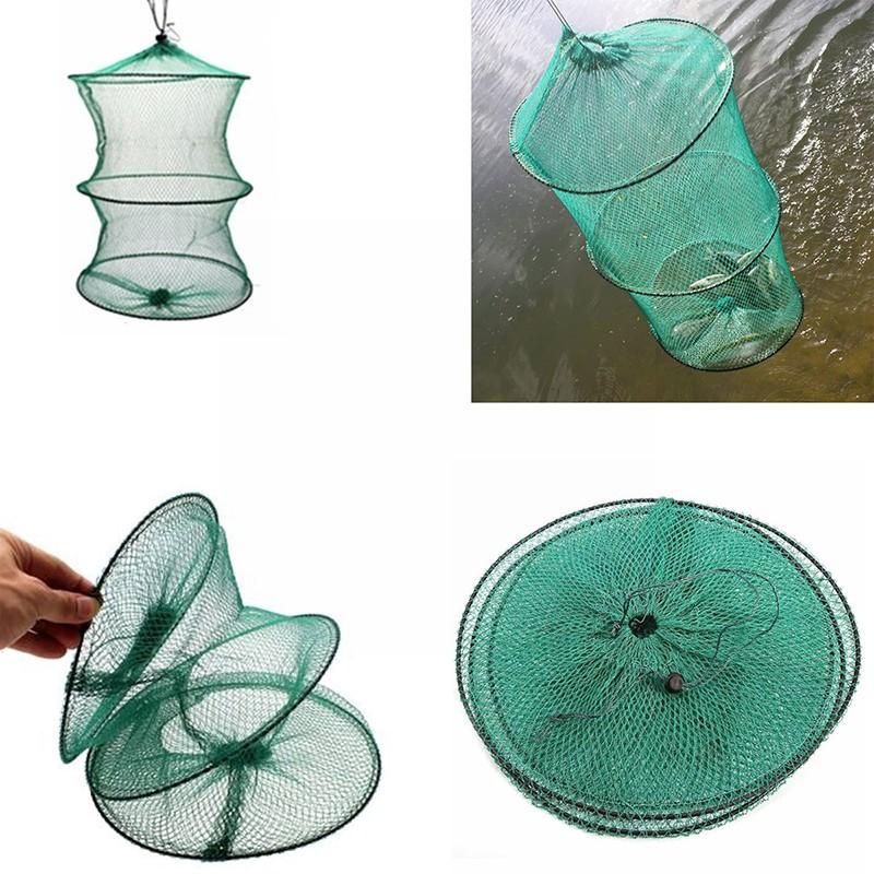 Folding Round Nylon Mesh Metal - Fishing Rod Casting 评论和价格